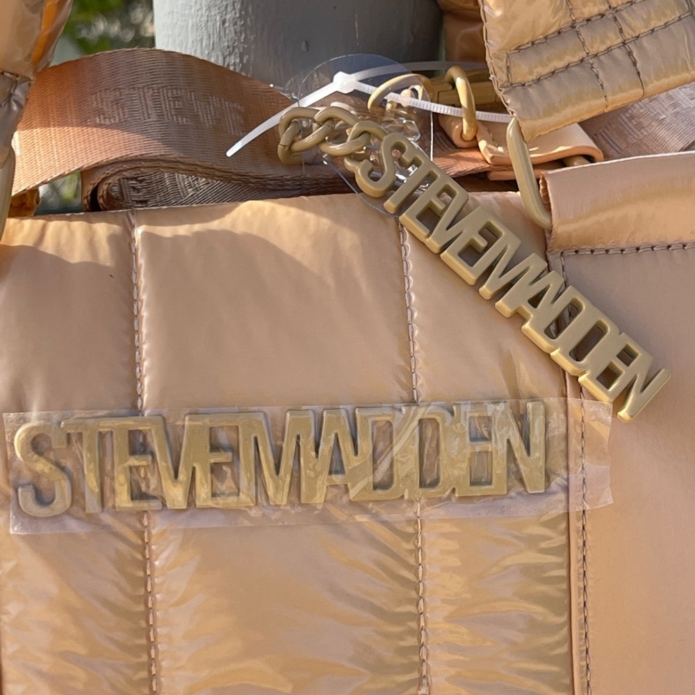 STEVE MADDEN Camel Blilian Puffer Tote - Picture 7 of 12